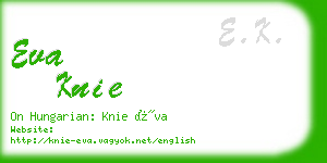 eva knie business card